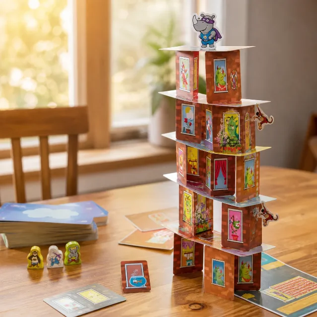 Rhino Hero: Super Battle: the wobbly tower game kids want to build again
