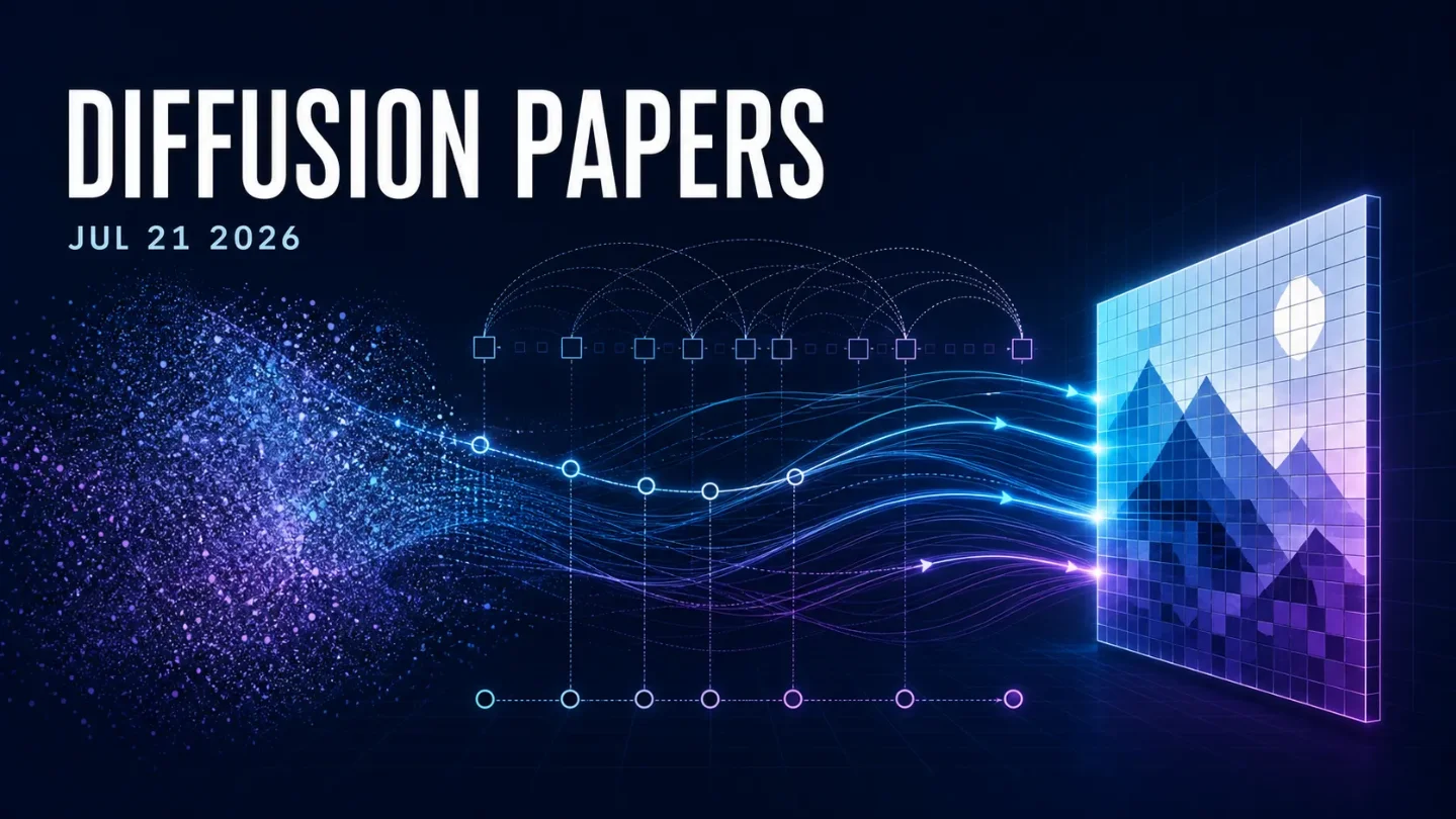 Five diffusion papers worth reading: July 21, 2026