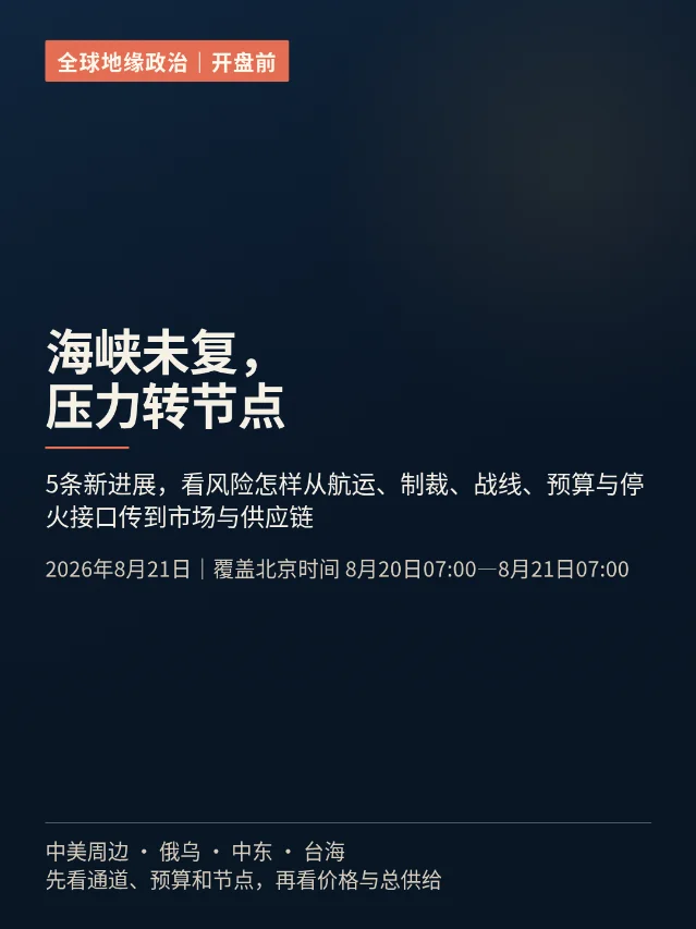 开盘前五条：海峡未复，压力转节点