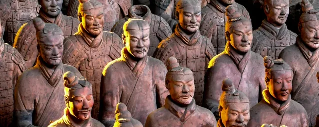 兵马俑一号坑,威武严整的秦代军阵