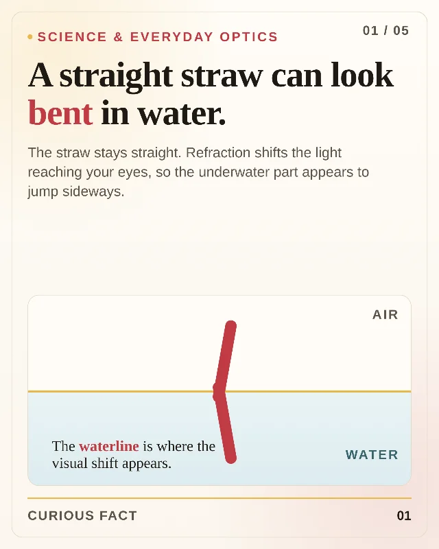 Why a straw looks bent in water