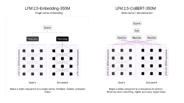 Liquid AI 检索架构对比图