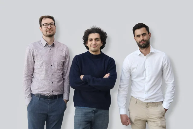 Perceptic co-founders (Tilman Flock, Zaki Trache, Martin Copes) — three former Palantir life sciences executives