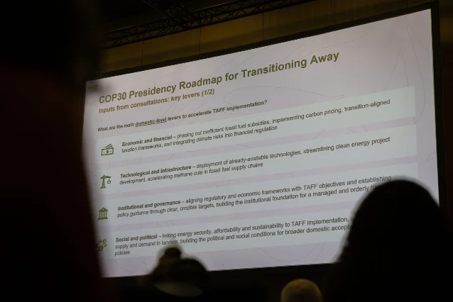 Slide on fossil-fuel transition roadmap consultations