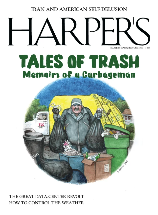 Harper's Magazine 2026 年 6 月刊封面