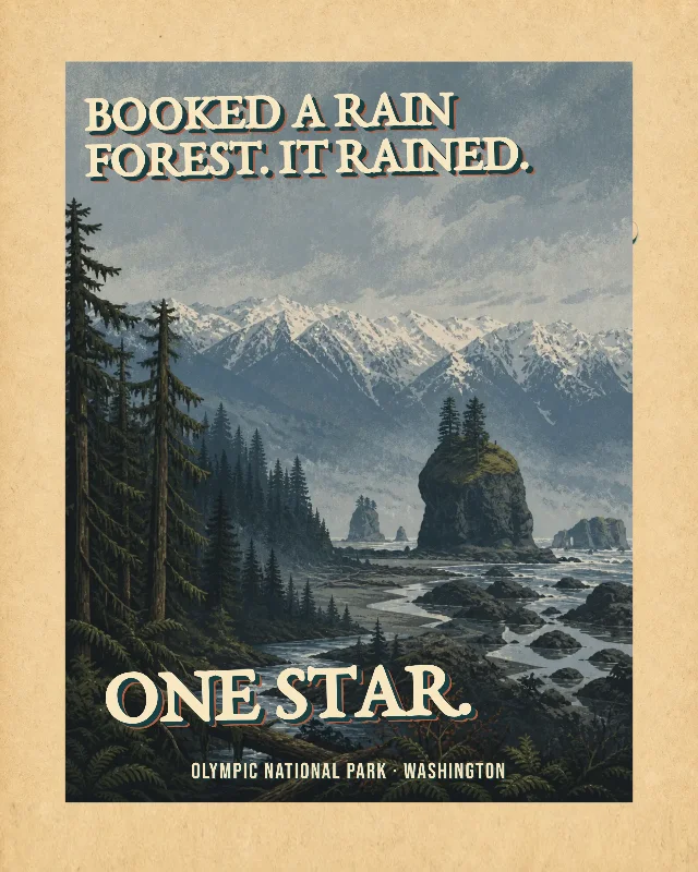Booked a rain forest. It rained. One star.