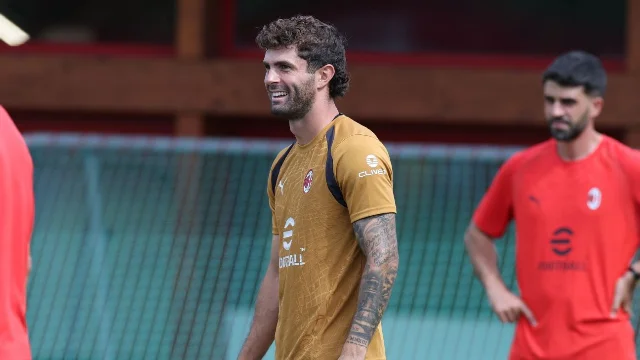 Christian Pulisic at AC Milan training