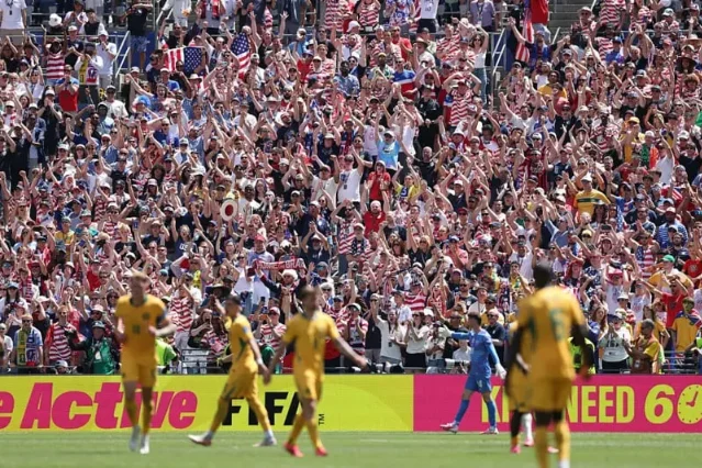 U.S. fans at Seattle Stadium