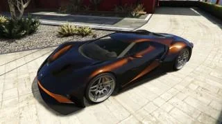 A Vapid FMJ sports car shown in a driveway.