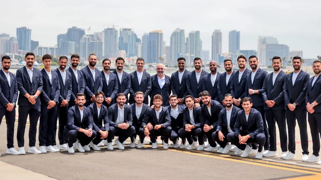 Jordan's football squad at the Portland World Cup camp