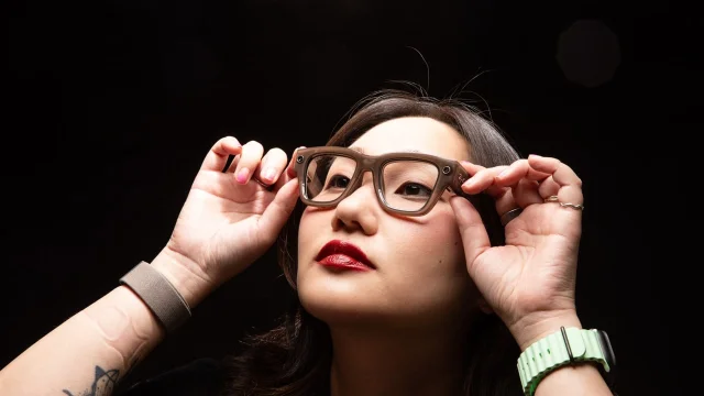 Meta AI glasses on a laptop