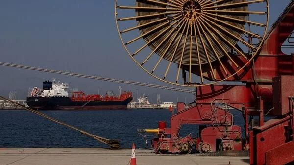 Oil tanker at the Port of Fujairah as marine traffic through the Strait of Hormuz remains restricted, May 2026