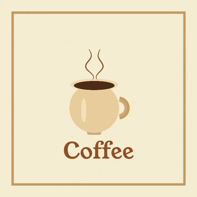 Claude 图片生成仓库的公开示例，一张咖啡店标志的代码绘制输出