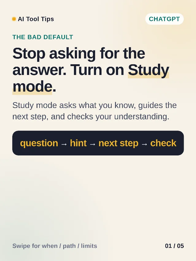 Turn ChatGPT Into a Study Partner With Study Mode