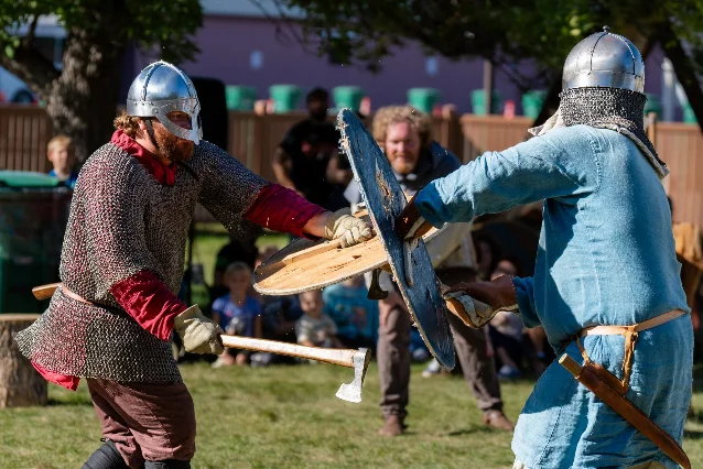 Viking reenactors at Norsk Hostfest