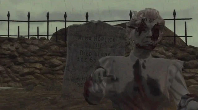 阿尔玛从墓地中起身