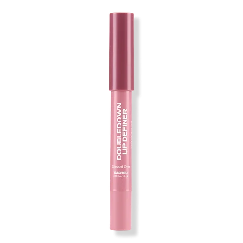 SACHEU DoubleDown Lip Definer in shade Glossed Over — mauve-pink twist-up stick on white background