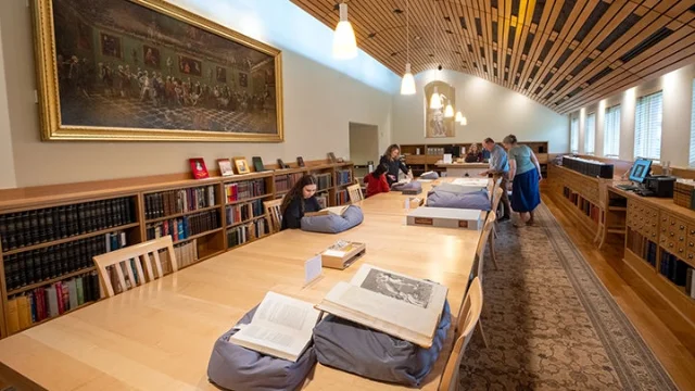 Yale Lewis Walpole Library reading room