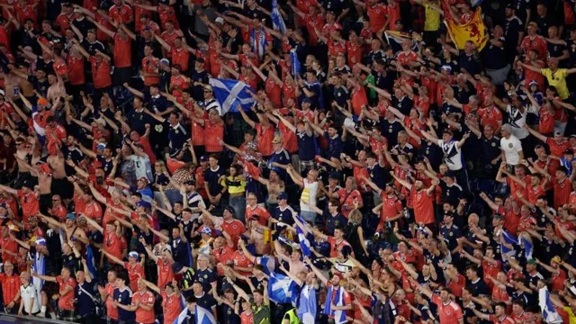 Scotland fans in the stands