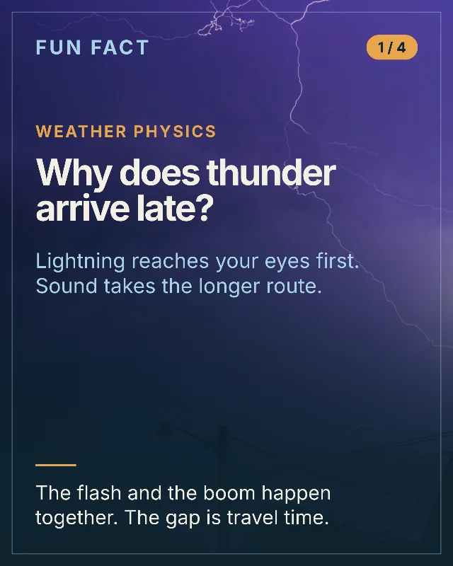 Why does thunder arrive late?