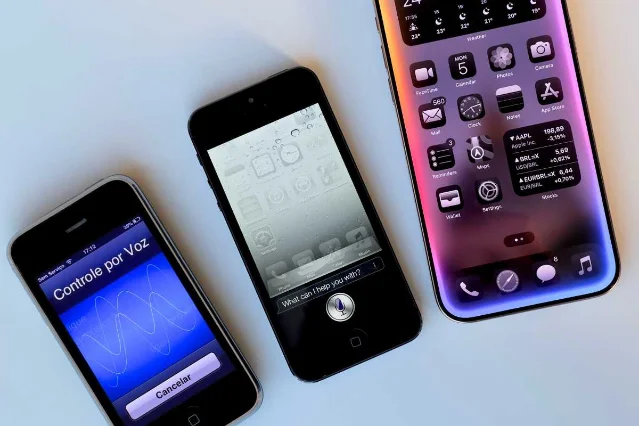 Siri across three generations of iPhone