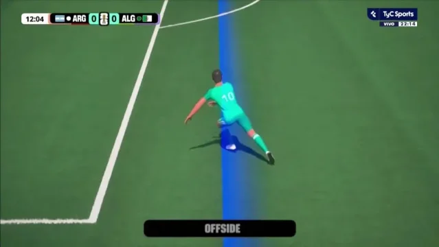 VAR line check on Algeria's disallowed first-half goal