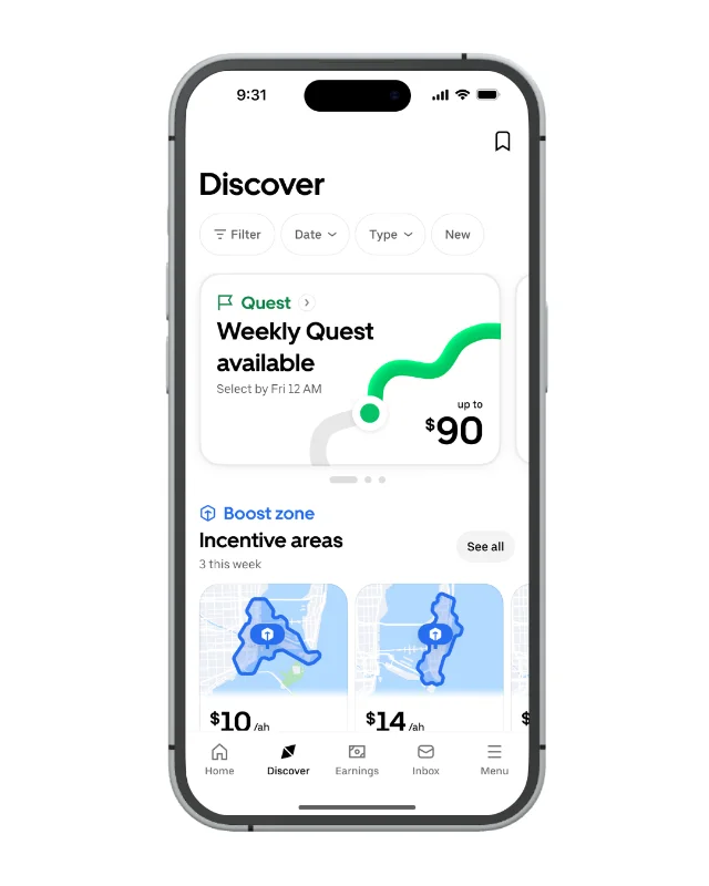 Uber 司机端 Discover 页