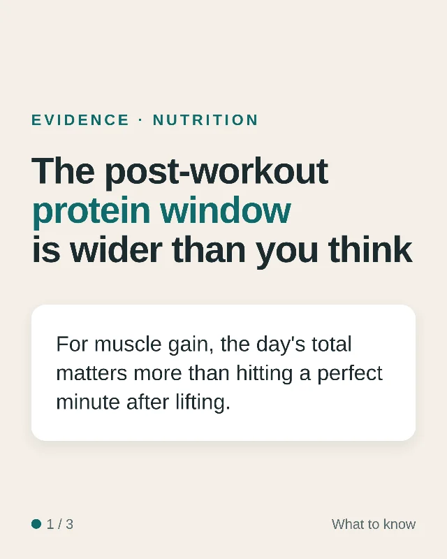 The post-workout protein window is wider than you think