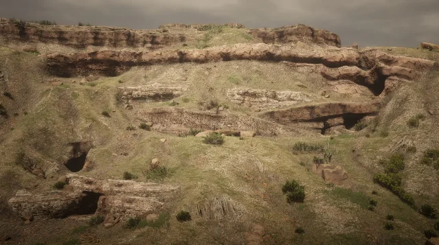 Rattlesnake Hollow 的岩壁与洞穴入口