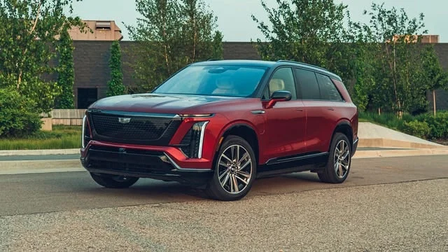 Red Cadillac Vistiq SUV