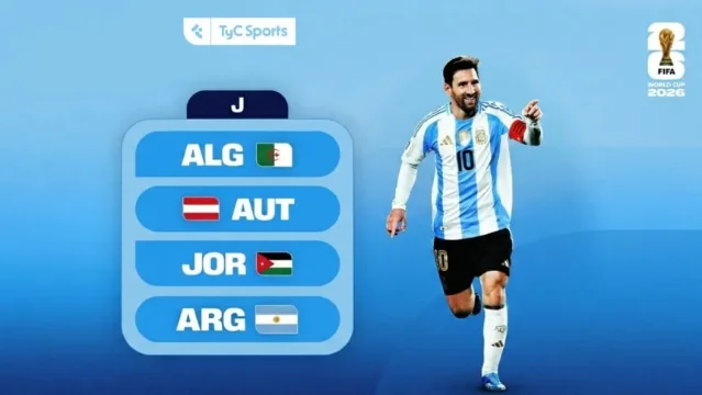 Group J graphic for Argentina, Austria, Algeria and Jordan