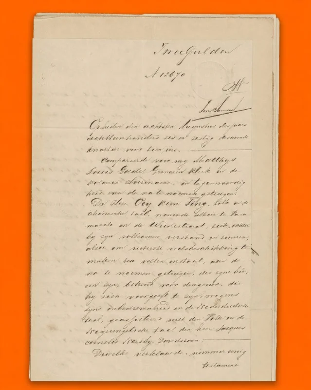 The 1866 testament of Oey Kim Ting