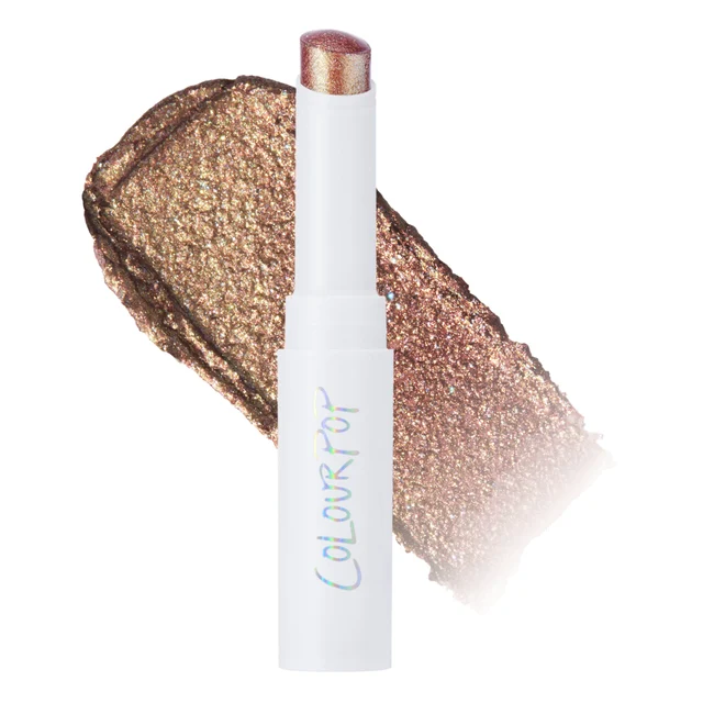 ColourPop Jelly Much Eyeshadow Stick — Offline shade, warm bronze shimmer gel texture