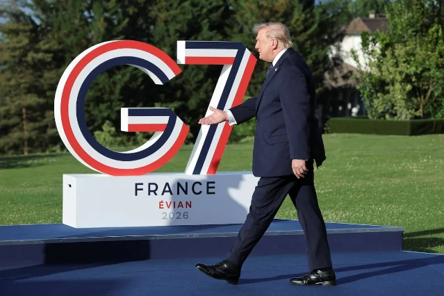 G7 leaders' summit setting in Evian-les-Bains