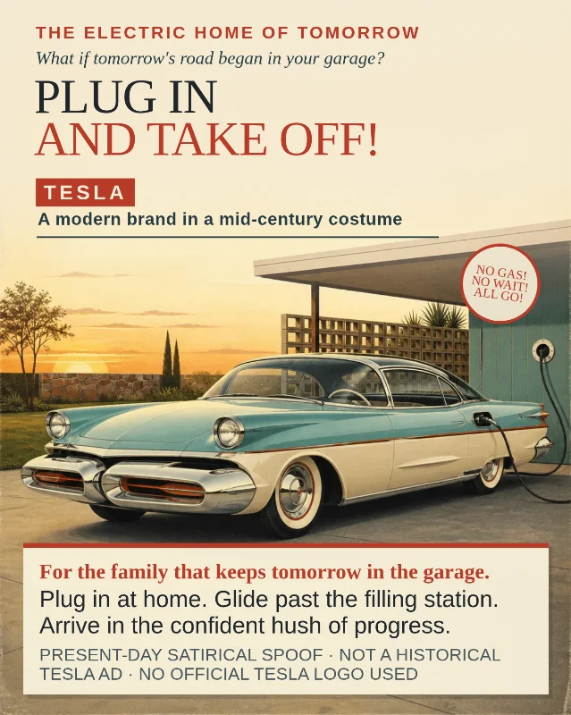 Tesla, with a wall plug: tomorrow in 1961