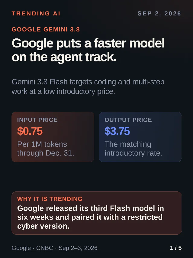Google puts Gemini 3.8 Flash on the agent track