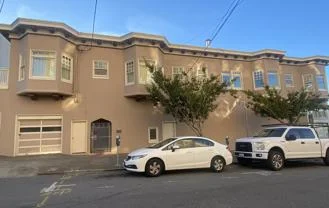 Exterior of 1309 26th Ave — stucco corner building in Inner Sunset