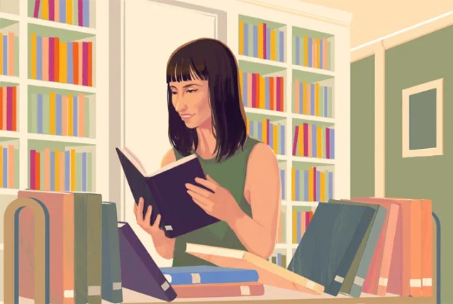 科学作家 Amanda Gefter 在图书馆翻阅资料,追寻帕特南 12 年未曾停歇