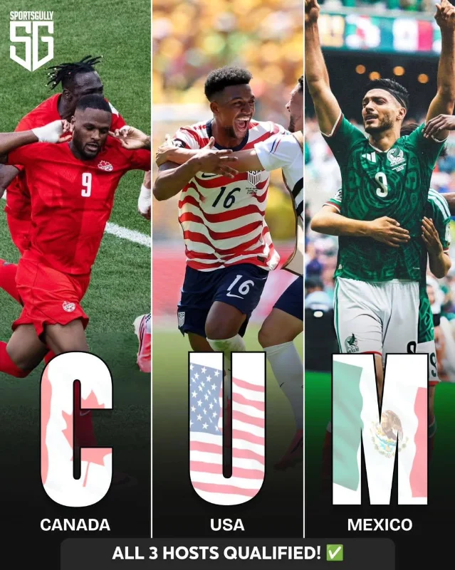 Fan graphic celebrating the three World Cup co-hosts