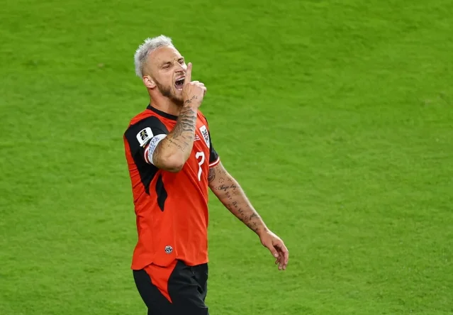 Marko Arnautovic during Austria's World Cup opener