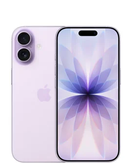 iPhone 17 薰衣草紫色正背面展示,可见融合式双摄系统