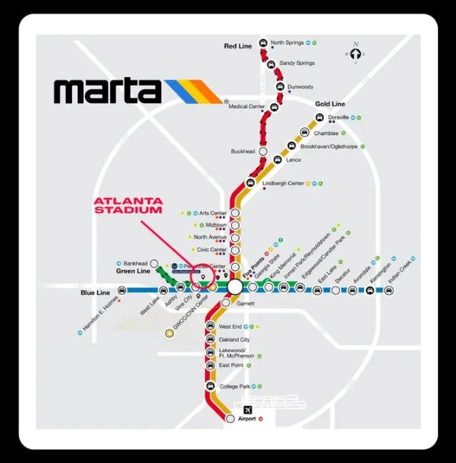 MARTA 世界杯交通示意图