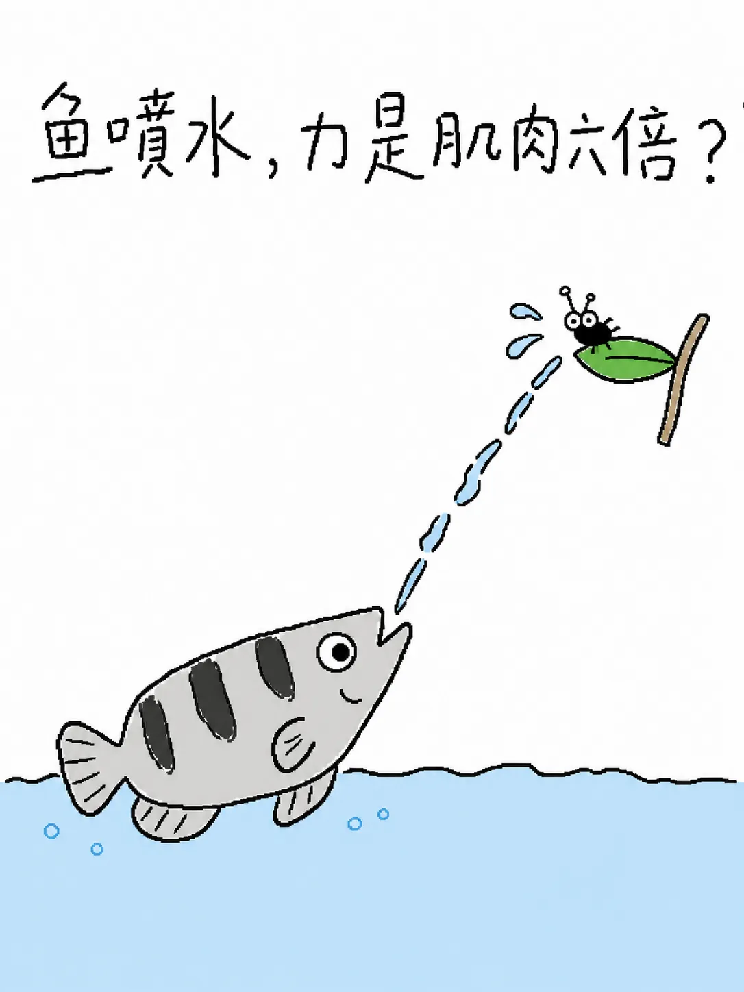 鱼喷水，力是肌肉六倍？