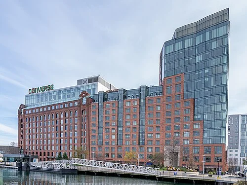 Converse headquarters on Lovejoy Wharf, Boston — built after the Nike acquisition
