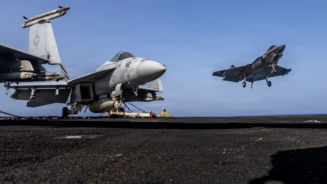 US F-35C Lightning II aircraft aboard USS Abraham Lincoln, May 2026