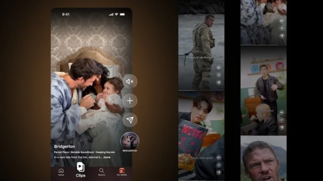 Netflix Clips vertical video feed on mobile