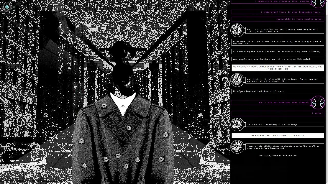 corru.observer 界面截图：玩家通过终端界面探索外星记忆碎片