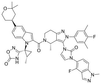 Orforglipron 化学结构骨架图(二维)