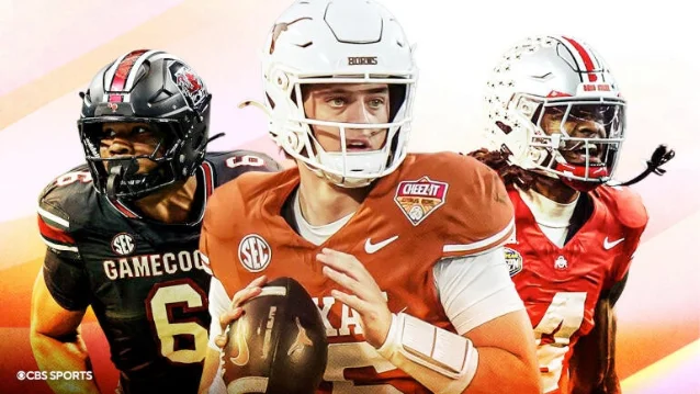 CBS Sports Mike Renner 2027 NFL Mock Draft graphic featuring Arch Manning