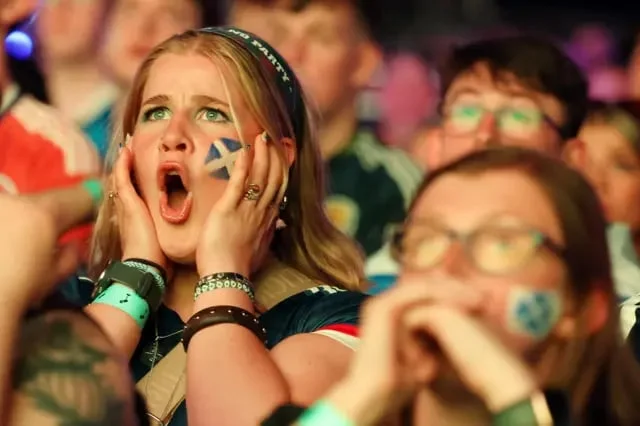 Scotland fans watching the Brazil defeat